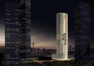 spatial practice architecture office Los Angeles Hong Kong Hengqin exchange square mixused tower zhuhai china night view