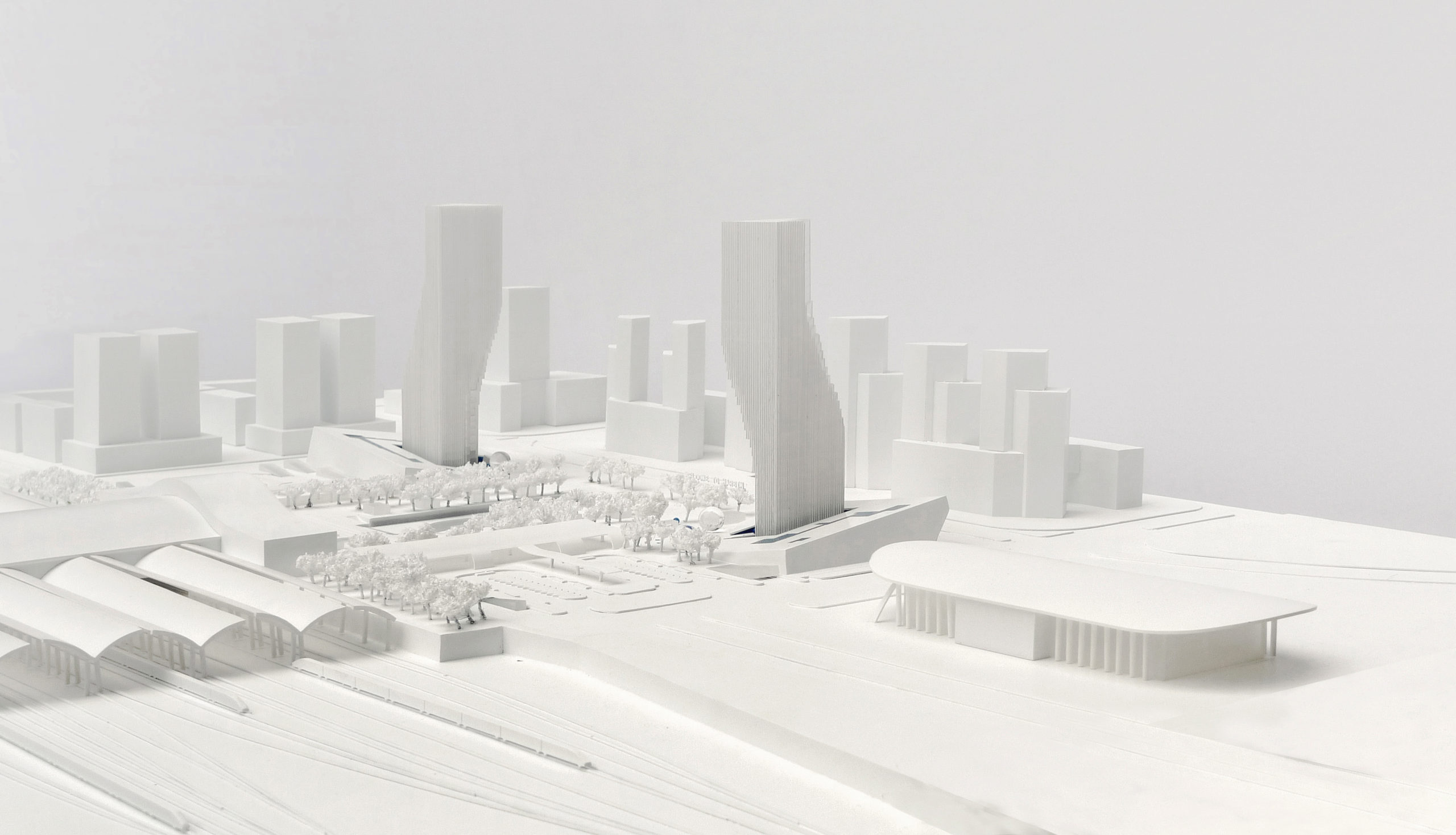 spatial practice architecture office Los Angeles Hong Kong harbin twin towers harbin china model snow