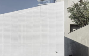 spatial practice architecture office Los Angeles Hong Kong Fleur de sel restaurant taichung taiwan white perforated meta side